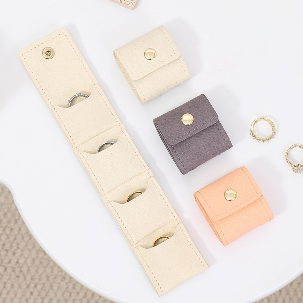 Women Bags For Office Use - Portable Multi-pocket Jewelry Roll Bag for