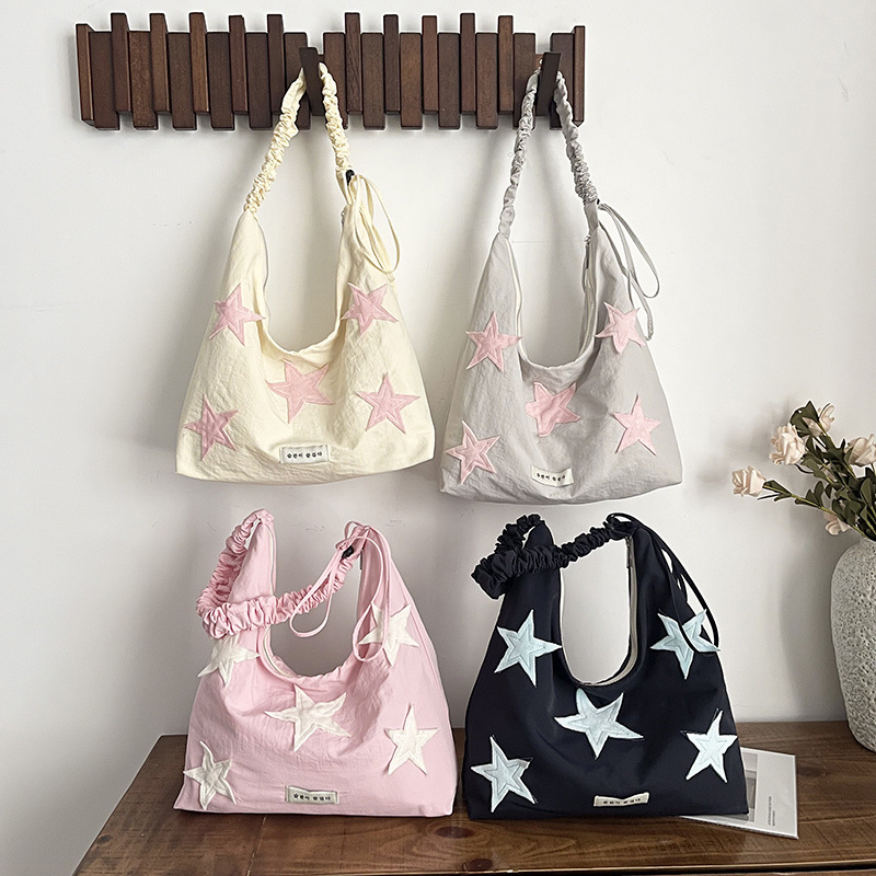 Women Bags For Office Use - 2026 New Korean Star Embroidered Canvas