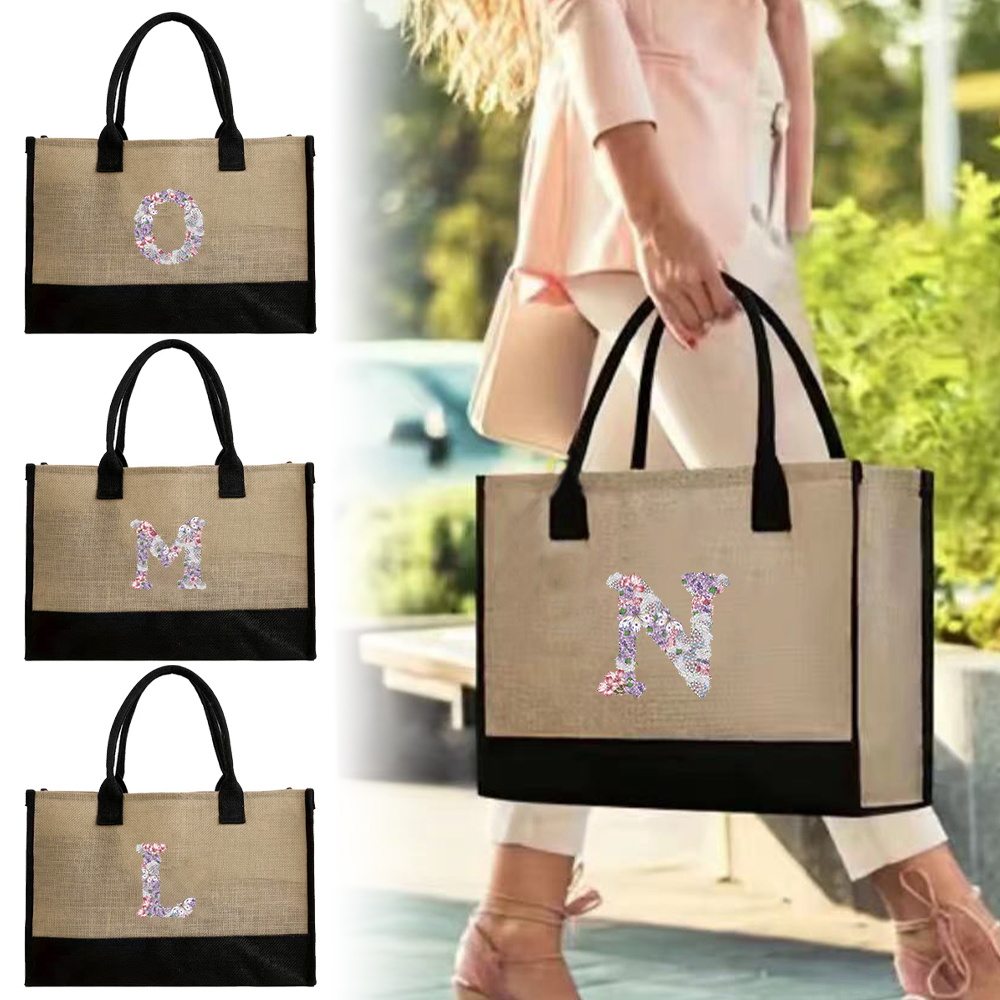 Women Bags Jute - Jute Shopping Bag Ladies Beach Travel
