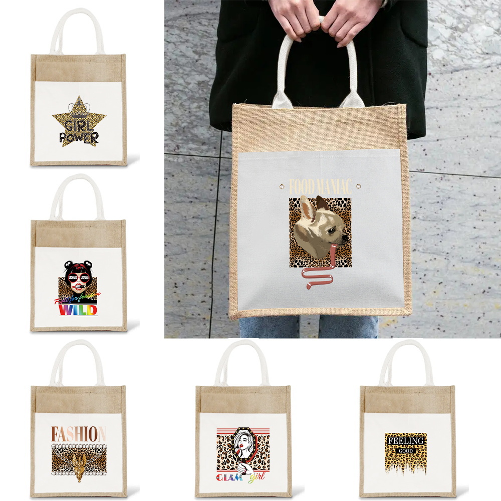 Women Bags Jute - Portable Shopping Bag Environmental Protection Lightweight