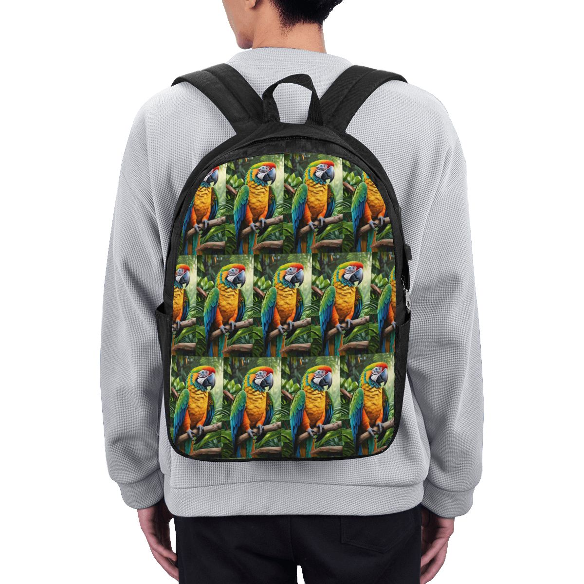 Women Bags College - Cute Macaw Parrots Backpack Travel Notebook