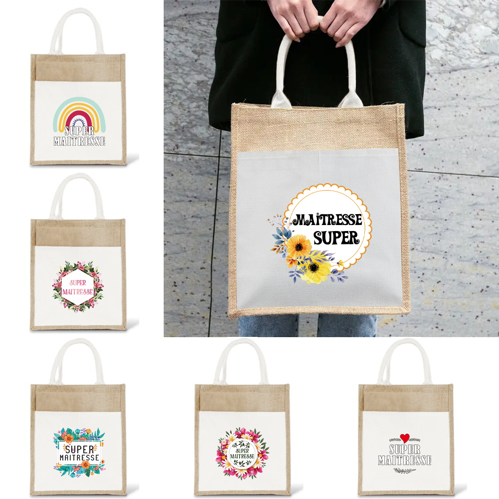 Women Bags Jute - Minimalist Linen Bag Fashionable Women's Shopping