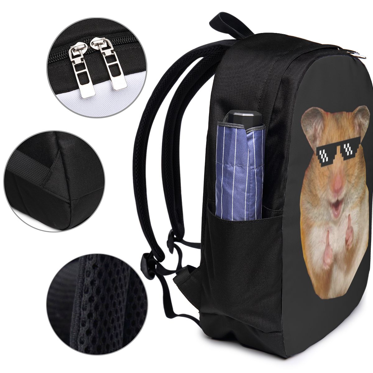 Funny Hamster Backpack Travel  - đánh giá và giá Women Bags College