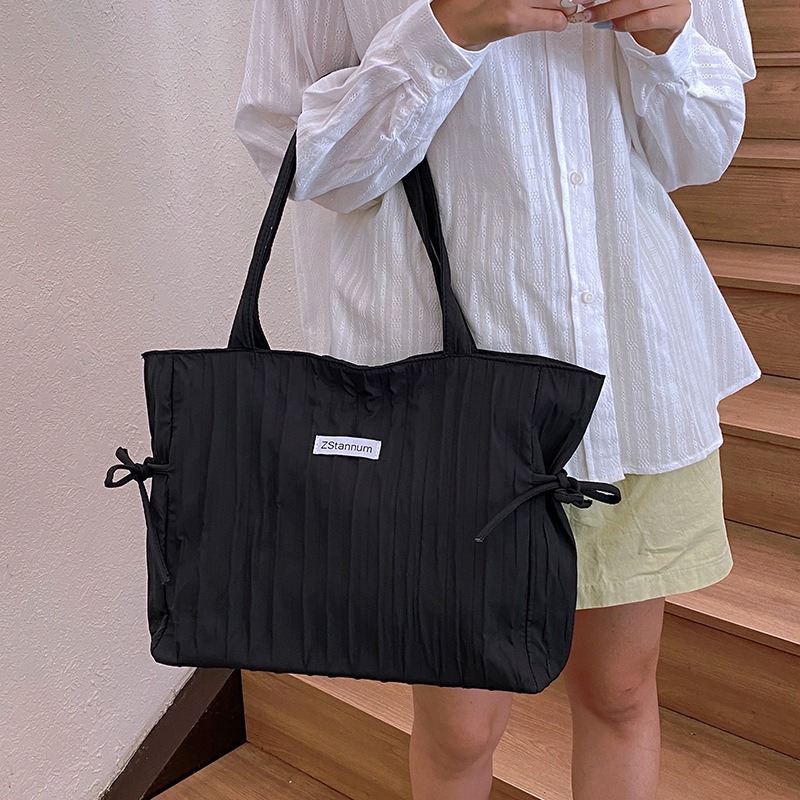 Women Foldable Striped Nylon D - đánh giá và giá Women Bags For Office Use