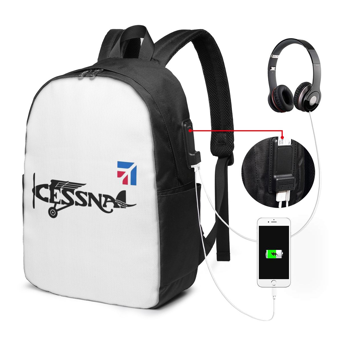 Cessna Logo Backpack Travel No - đánh giá và giá Women Bags College