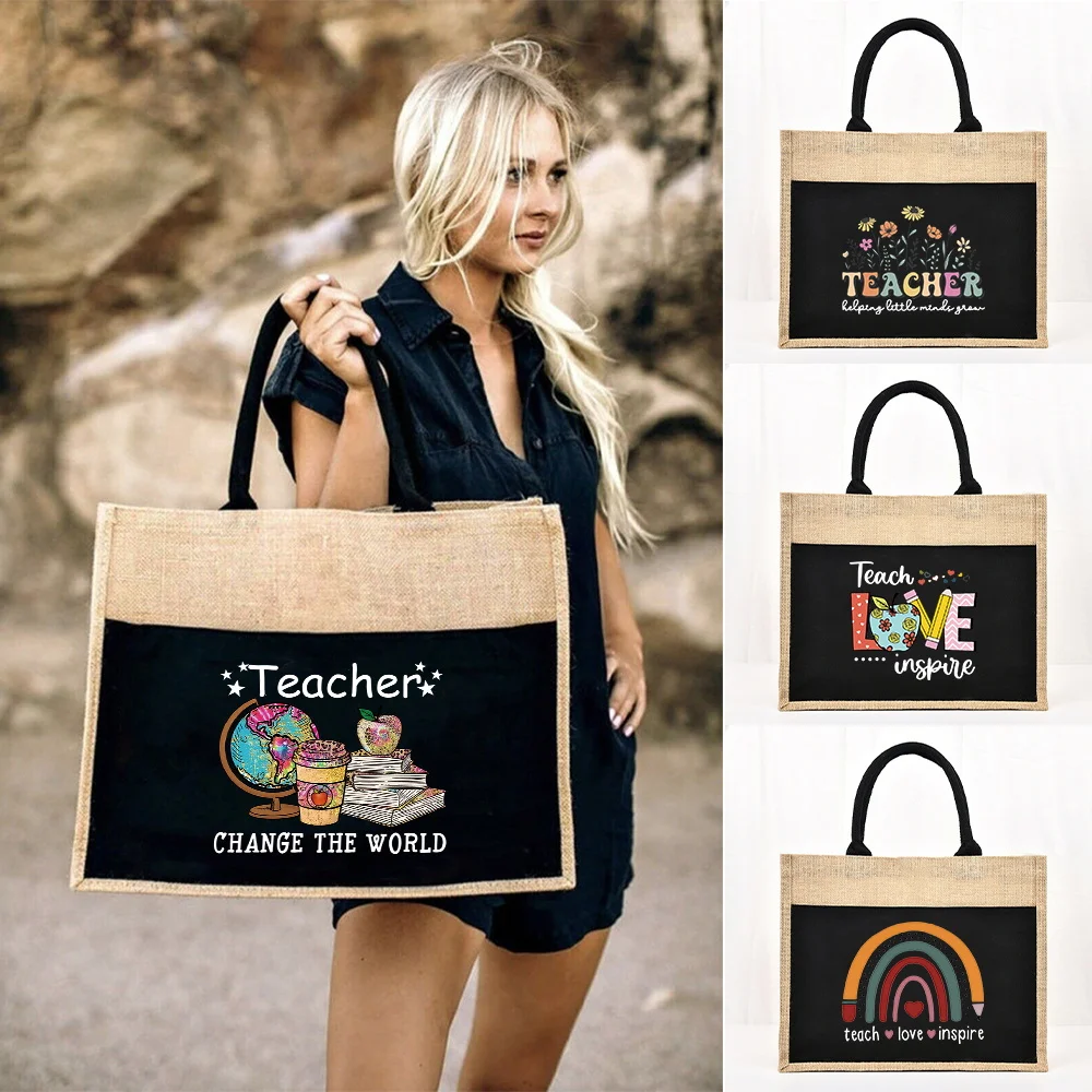 Tote Bag Reusable Jute Shoppin - đánh giá và giá Women Bags Jute
