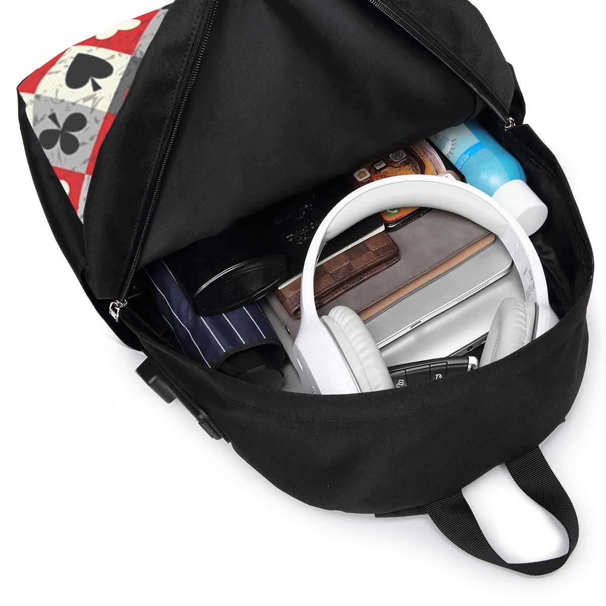 Playing Cards Poker Print Back - đánh giá và giá Women Bags College