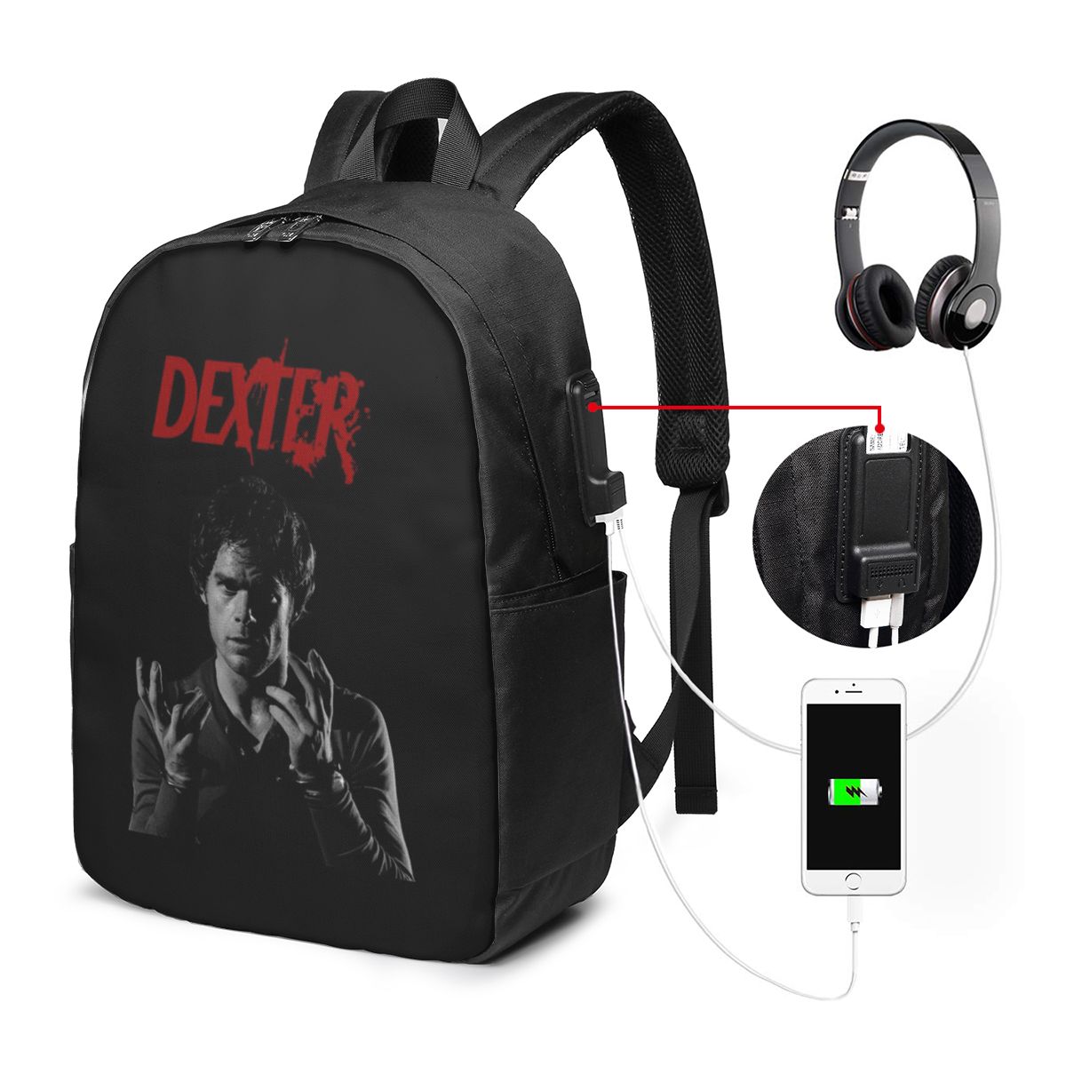 Movie Dexter Morgan Backpack T - đánh giá và giá Women Bags College