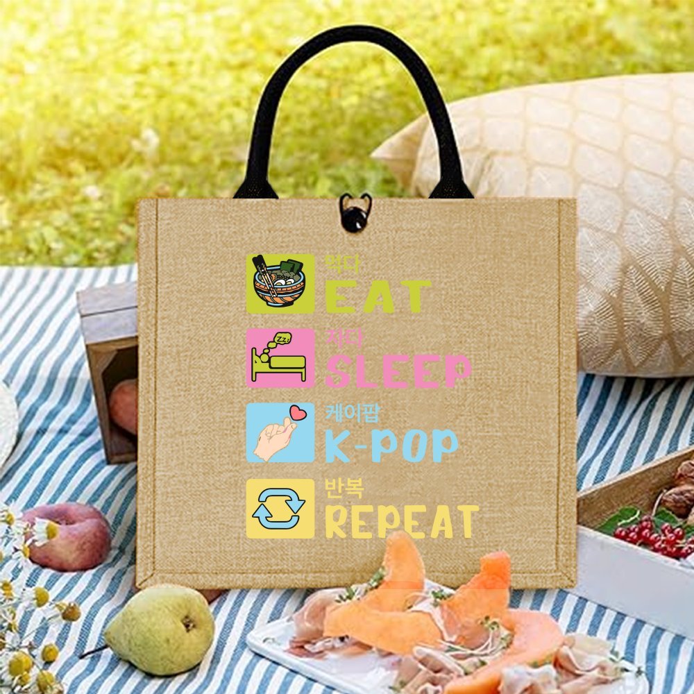 Korean Style Funny Printed Hem - đánh giá và giá Women Bags Jute