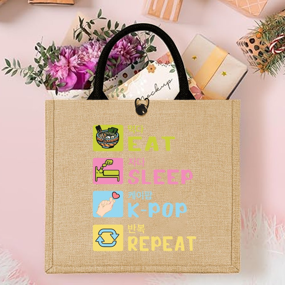 Korean Style Funny Printed Hem - đánh giá và giá Women Bags Jute