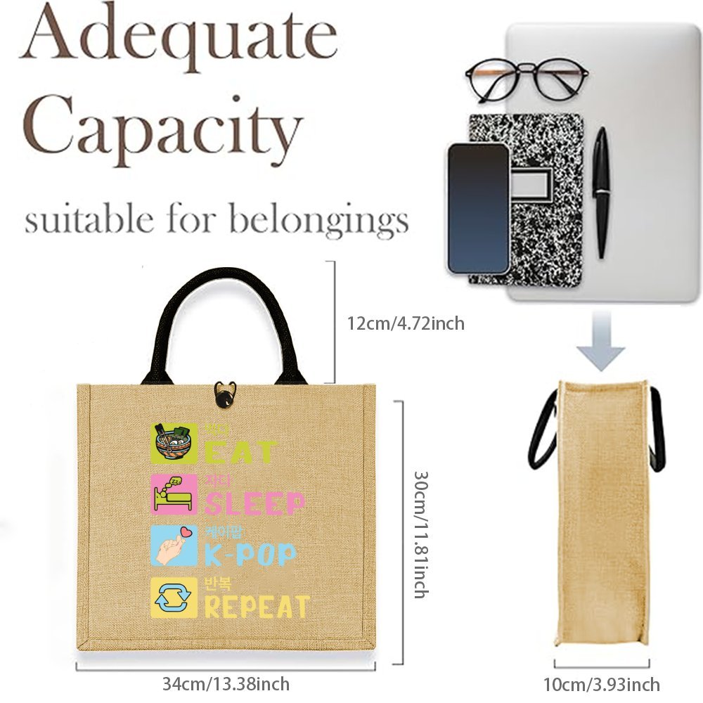 Korean Style Funny Printed Hem - đánh giá và giá Women Bags Jute